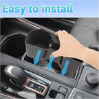 Center Console Cup Holder Compatible with 2024-2026 Toyota Grand Highlander Interior Accessories, Silicone Gear Shift Panel Storage Box and Double Cup Holder