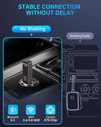 TiMOVO Wireless CarPlay Adapter, Convert Wired to Bluetooth Wireless Carplay, Plug & Play, Mini Size for iPhone iOS 10 Later & Cars from 2016 Later, Black