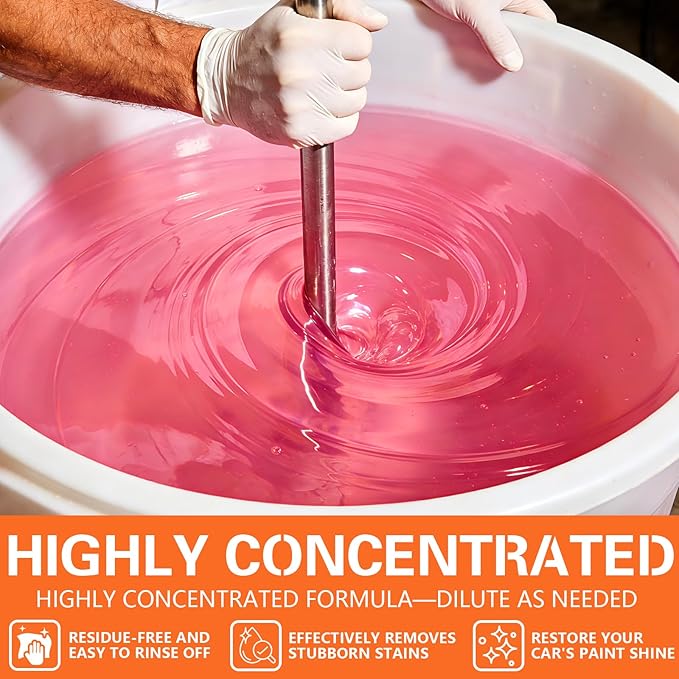 Car Wash Ultra Concentrated, High-Foaming, Car Wash Soap, Safe for Cars, Trucks, Motorcycles, RVs & More, Works for Foam Cannon or Gun, Rose Red, 4 oz