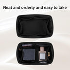 DGAZ Silk Purse Organizer Insert Fits LV Speedy 16/20/25/30/35/45 bags，Silky Smooth Bag Organizer，Luxury Handbag & Tote Shaper（Black，SP20）