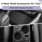 LUWU for 2025 2026 Subaru Forester Accessories Compatible with 2025 2026 Forester Wireless Charging Anti-Slip Mat - Center Console Cup Holder 2-Pack