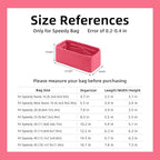 DGAZ Silk Purse Organizer Insert Fits LV Speedy 16/20/25/30/35/40/45 bags，Silky Smooth Bag Organizer，Luxury Handbag & Tote Shaper(Rose lipstick,SP16)