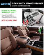 for 3PCS Center Console Organizer Tray&Console Tray Compatible with 2014-2018 Chevy Silverado/GMC Sierra 1500& 2015-2019 Silverado&Sierra 2500HD/3500HD - Full Console w/Bucket Seats Only