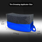 2 Pack Tire Shine Applicator Pads, Curved Tire Sponge Applicator, Reusable Tire Gel Applicator Forms with Lid, Tire Dressing Applicator for Car Detailing Cleaning