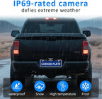 HD 1080P Wireless Backup Camera for Trucks - 7 Inch Monitor with Backup Camera for Pickups Trucks, Cars, SUVs - Color Night Vision, 2 Channels, Easy Install for Towing & Parking