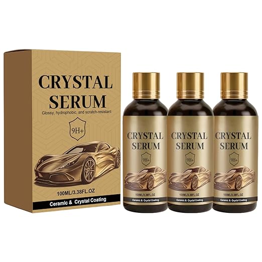 PTZ Crystal Serum, Advanced Graphene Ceramic Coating, 9H Professional Ceramic Coating for Car Paint, Gloss & Protection (3PCS)