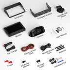 Fookoo HD 1080P 7" Wireless RV Backup Camera System for Furrion Pre-Wired RV Truck Camper, 7" IPS DVR Monitor & Rear View Camera, IR Night Vision IP69 Waterproof DIY Parking Lines - DW7Y5