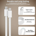 iPhone 17 16 15 Charger Fast Charging, 2Pack 40W-60W Dynamic PD USB C Charger Block Type C Charge with USB C to C Fast Charging Cord Braid Cable for iPhone 17/Air/17 Pro/17 Pro Max/16/16 Pro/15 ProMax