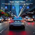 Dash Cam 3 Channel Front and Rear and Inside, 4K UHD 360 Dash Camera for Cars with 64GB Card, Car Cameras Dash Cam with, 5GHz WiFi, G-Sensor, Loop Recording, 24H Parking Monitor, Night Vision