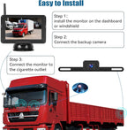 Wireless Backup Camera for Cars with 5 Inch Monitor Digital Signal Stable Reverse Camera Night Vision for Truck/Car/Pickup/SUV/ IP69 Waterproof