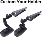 Dash Cam Sun Visor Mount Holder/w Various Joints for Yi/Rexing/Falcon/Z-Edge/Old Shark/VANTRUE/Rove/AUKEY/APEMAN/KDLINKS/WheelWitness/Transcend/TaoTronics (99% On-Dash Cameras Suitable)