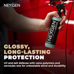 Nexgen Carnauba Spray Car Wax (8oz) - Nano-Polymers & Brazilian Carnauba for UV Defense & Wet-Look Gloss - Instant Car Detailing - Car Cleaning Supplies - Spray Wax for Cars, Trucks & More