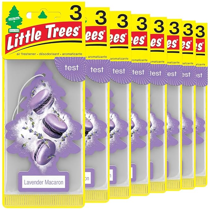 LITTLE TREES Car Air Freshener | Hanging Tree Provides Long Lasting Scent for Auto and Home | 24 Air Fresheners |Lavender Macaron