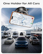 Magnetic Phone Holder for Car 2026 Heavy Duty Model [All Metal] 360° Adjustable Vacuum Suction Car Magsafe Phone Mount Cell Phone Holders for Your Car for iPhone 17 16 Pro Max 15 14 13 12 Plus