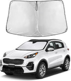 EcoNour Windshield Sunshade Compatible for Kia Sportage 2017-2020 2021 2022, Sun Visor for Front Windshield & Window Sun Shade Cover, UV Heat Blocker & Protector, Car Accessories