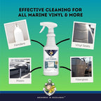 Captain Don's Industrial Strength Boat Cleaner, 32 OZ - Vinyl Boat Seat Cleaner, Boat Upholstery Cleaner, Boat Cleaning Supplies, Boat Carpet Cleaner, Deep Cleans Boat Vinyl & Removes Tough Stains