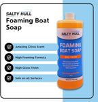 2 Bottles of Salty Hull Foaming Boat Soap, Orange