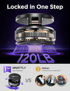 MSXTTLY Car Phone Holder Magnetic Phone Mount–360° Adjustable Suction Magnets for MagSafe, 2026 Upgrade Cell Phone Metal Carmount Travel Gifts, Compatible with iPhone 17 Pro Max 16 15 14 13 12, Blcak