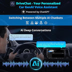 A5L 7'' Android Double DIN Car Stereo with 1080P Front Dash Cam, DriveChat AI, Wireless CarPlay & Android Auto, DSP 24-Band EQ, HDMI Out, Fast Boot, WiFi/BT/USB Tethering, GPS Track