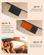 Car Air Freshener-The Original Wood Air Freshener for Visor Clip - Long Lasting Car Odor Eliminator and Scent Diffuser for Cabin, Truck & SUV-Includes 1 Metal Clips-Cabana