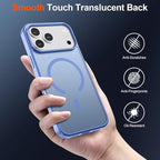 SUPFINE Magnetic for iPhone 17 Pro Max Case (Compatible with MagSafe)(Military Grade Drop Protection) Translucent Matte Shockproof with Anti-Fingerprint Phone Cover,Blue Purple