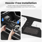 Autorder Central Control Gear Shift Panel Trim Cover for 2022 2023 2024 2025 2026 Toyota Tundra/Sequoia Accessories,Silicone Dashboard Gear Shift Cover Panel for Scratch & Dust Resistant - Black