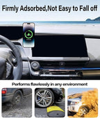 Car Phone Holder for 2023 2024 2025 2026 Toyota Prius Accessories 15W Fast Wireless Charger Screen Fixed Clip Cell Phone Mount Hands-Free 360 Degree Rotation (12.3 Inch)