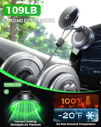 MRGLAS 2026 Upgraded for iPhone MagSafe Car Mount Charger,15W Fast Charging Wireless Car Charger with Stronger Magnetic & Suction, Hands-Free Phone Holder for iPhone 17/16/15/14/13/12 Pro Max