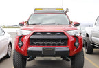 iJDMTOY 3pc Set Dark Smoked Lens Full LED Strip Front Grille Lighting Kit Compatible with 2014-up Toyota 4Runner, Includes (3) 24-SMD 2500K Amber LED Assy & Wiring Harness