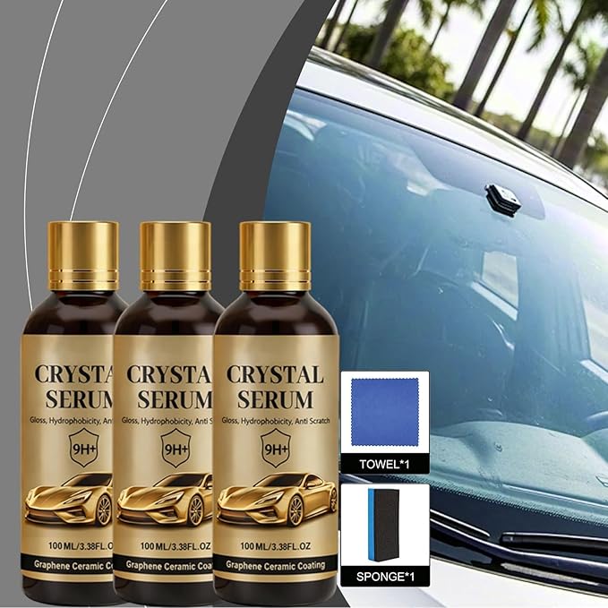 PTZ Crystal Serum, PTZ Crystal Serum for Cars, Ceramic Car Coating Kit, Advanced Graphene Ceramic Coating for Cars, 9h Graphene Coating for Auto Car Detailing (1Pcs)