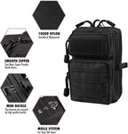 Universal Tactical Seat Back Organizer Vehicle Molle Panel Organizer Storage Bag with 5 Detachable Molle Pouch for All Vehicel Such as Jeep,Truck,SUV, Car, Ford,Chevy etc