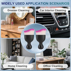 Amrules 2 PCS Car Interior Detailing Brush, Auto Car Dusting Brushes, Soft Bristles Duster Removal Cleaning Tool for Dashboard Interior, Exterior, Skylight, Leather, Dust Brush, White & Purple