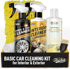 toretark Car Cleaning Kit with Car Wash Soap, Wheel & Tire Cleaner, Interior Car Cleaner Kit & Microfiber Mitt – Interior and Exterior, Basic Car Wash Kit, Auto Cleaning for Sedans SUVs Trucks