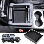 Car Armrest Storage Box Tray Compatible with INEOS Grenadier 2022 2023 2024 2025 2026 Center Console Armrest Organizer Storage Box Tray With Anti-Slip Mat ABS Accessories