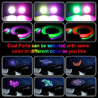 AKEPO New 32W Dual-Head Dual Color RGBW Fiber Optic Lights, 860pcs of Mixed 3 Diameter Optical Fibers in 9.8ft+Music Sound Activated Fiber Optic Star Ceiling Sky Light Kit for Car Headliner Star/Home