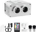 ATOKEE 16W Twinkle Dual Head Fiber Optic Light Box, Bluetooth App/RF Remote Control for Starlight Headliner, Car Plug & Power Adapter, PG Connector & 3 Drill Bits