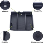 PIMCAR Full Center Console Organizer Tray for 2023-2026 Ford F250 F350 F450 F550 Super Duty, Truck Storage Insert with Non-Slip Pad (Full Console w/Bucket Seats ONLY) Not for Work Surface Console