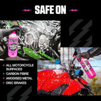Muc Off 664US Nano-Tech Motorcycle Cleaner, 1 Liter - Fast-Action, Biodegradable Motorbike Cleaning Spray - Safe On All Surfaces and All Types of Motorcycle Pink