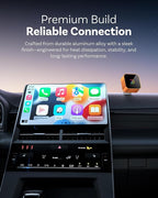 2026 Wireless CarPlay Adapter for iPhone ＆ Android Auto Mini Wired to Wireless Apple Car Play Adapter Plug & Play Compatible for iPhone iOS 10+ Android 11+ with After 2016 Cars