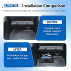 EDBETOS Storage Drawer Tray Compatible with 2019–2026 Dodge RAM 1500 2500 3500 Center Console Storage Drawer Accessories, Removable Cubby Organizer Box Insert Tray (Only Fits Models with Cubby)