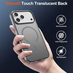 SUPFINE Magnetic for iPhone 17 Pro Max Case (Compatible with MagSafe)(Military Grade Drop Protection) Translucent Matte Shockproof with Anti-Fingerprint Phone Cover,Gray