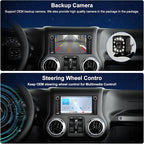 4G LTE QLED Radio for Jeep Wrangler 2007-2018 Chrysler Dodge Ram 1500,Touch Screen 8core Stereo Upgrade,Wireless carplay & Android Auto,Fast Charge,Free Backup Camera