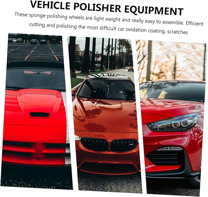 Healifty 4sets Polisher Equipment Car Polishing Pads Sponge Buffing Wheel Drill Kit Car Detailing Pads Kit 16pcs*4