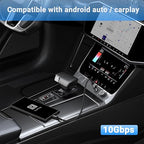Android Auto A to C Cable 1ft [2Pack],2-in-1 USB C 3.1 Gen 2 Fast Charge & Data Transfer USB CarPlay Cable, Compatible with iPhone 16 15 Pro Max, Galaxy S23, Pixel 9 Pro XL