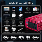 Bestek 400W Car Power Inverter for Vehicles – DC 12v to AC 110v Car Plug Adapter Outlet with PD 30W USB-C &USB-A 3.0 Fast Charging, Car Charger Cigarette Lighter Adapter for Laptop, Road Trip, Camping
