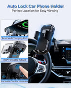 PZK Car Phone Mount for 2024-2026 BMW X5 /BMW X6 /2023 2024 2025 2026 BMW X7 Accessories Custom 14.9-inch Screen Auto Lock Car Phone Holder 360° Rotating Extension Rod Not Affect Air Vent