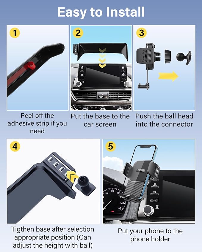 SKYLOTEC Car Phone Holder for BMW 7 Series 2016 2017 2018 2019 2020 2021 2022 Accessories 10.25/10.3-Inch Screen Fixed Clip, Automobile Cradles Phone Mount, Cell Phone Base Not Block Air Vent