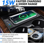 Wireless Car Charger for BMW X5 2014-2018 BMW X6 2015-2019, OEM Custom Fit with 27W USB-A & Type-C Wireless Fast Phone Charging Pad for BMW X5 (F15)/X6 (F16) 2014-2019 Interior Accessories