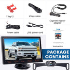7-inch Backup Camera Ease-Setup for Cars: HD 1080P Touch Key Rear View Camera Real Time Image - Waterproof Reverse Camera for Van SUV Truck Y16