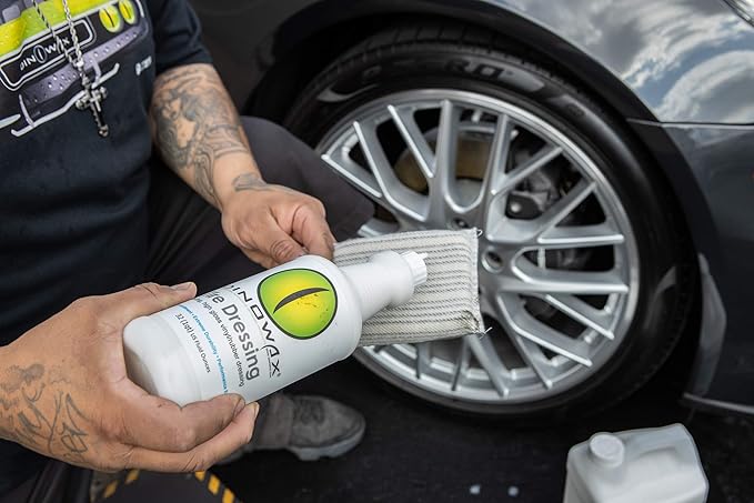 Dinowax Tire Dressing | High Gloss Long Lasting Automotive Dressing | Professional-Grade (640 Oz)